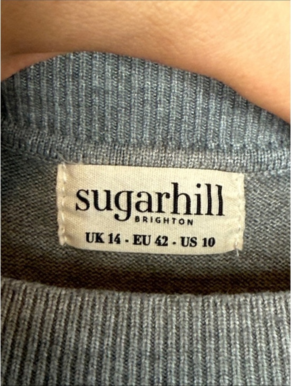 Sugarhill Brighton Colorblock Sweater Dress Black Pink Long Sleeve US 10 - Picture 2 of 4
